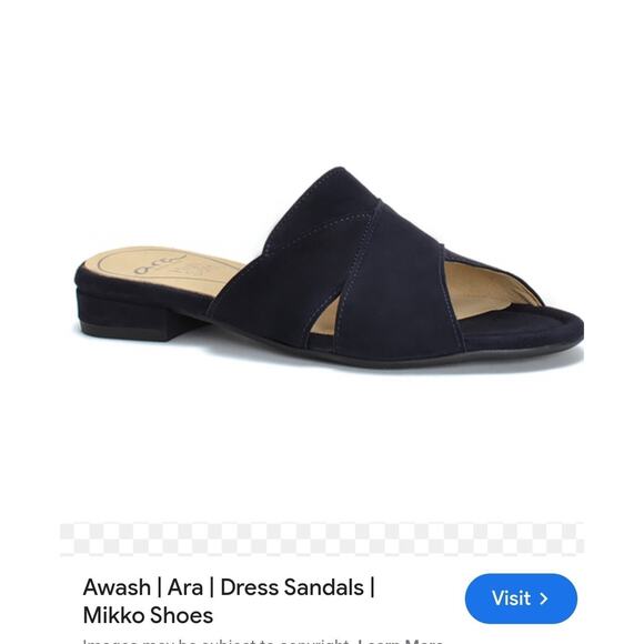 Ara Awash Dress Mikko Women Suede Slip On Slid Slippers Size 40 - Picture 7 of 8